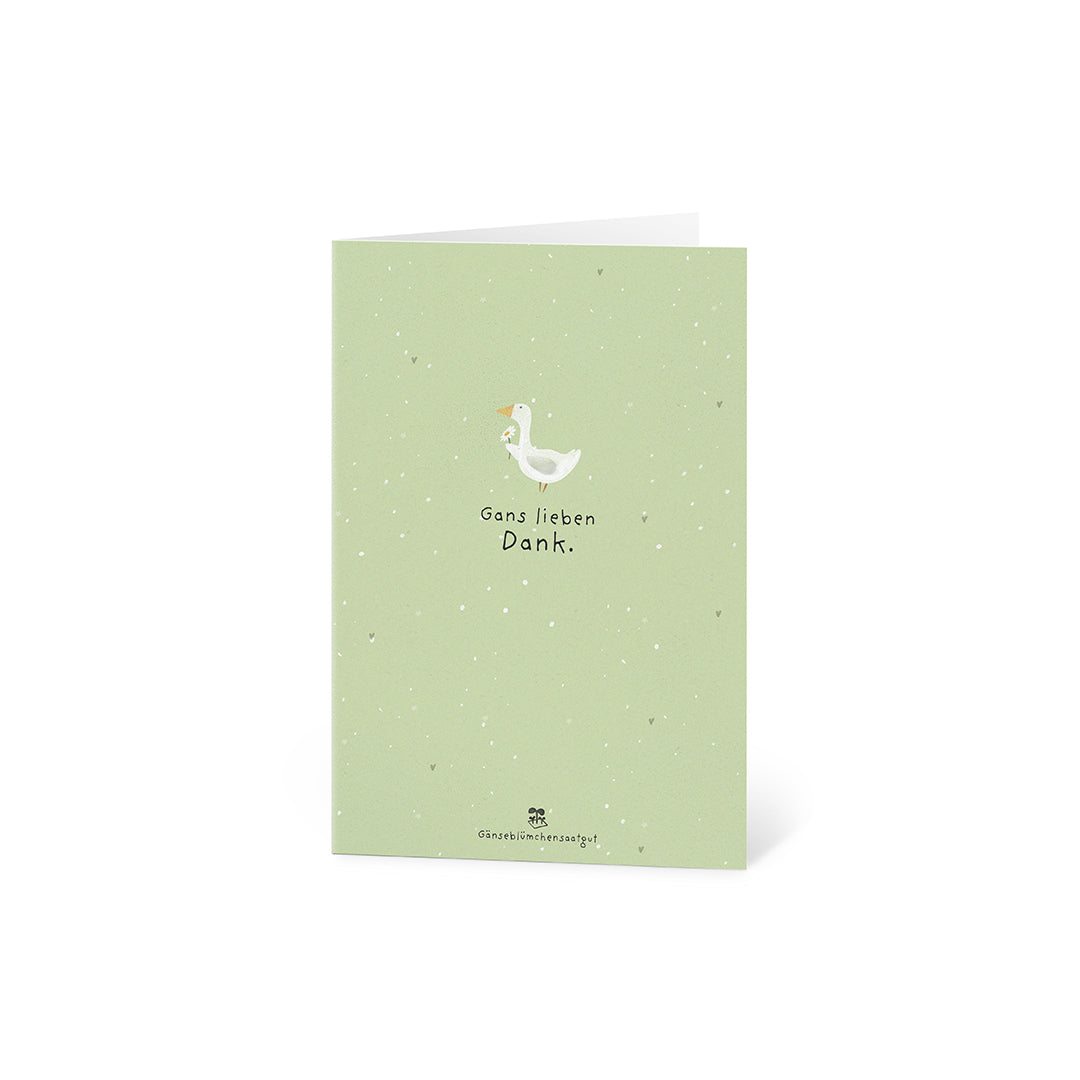 Grußkarte - Gans lieben Dank