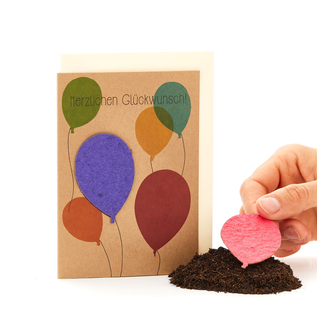 Glückwunschkarte "Luftballons"