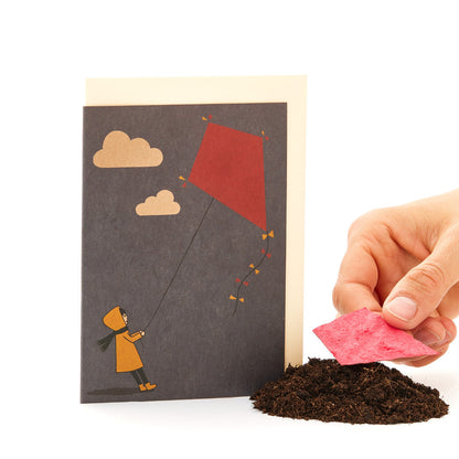 Grußkarte "Drachen im Wind"