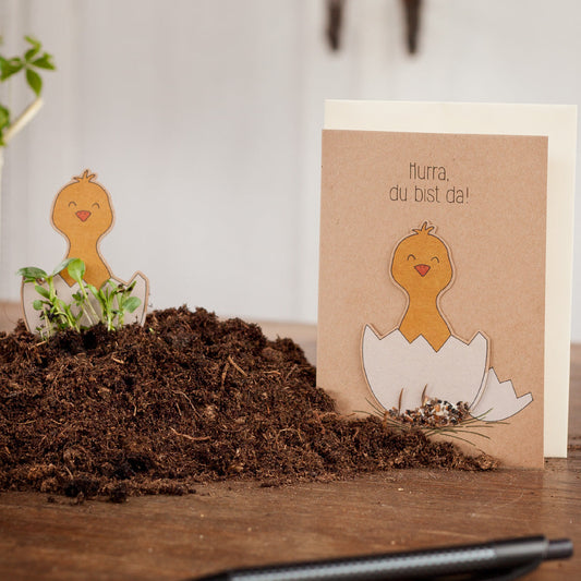 Geburtskarte "Hurra, du bist da"