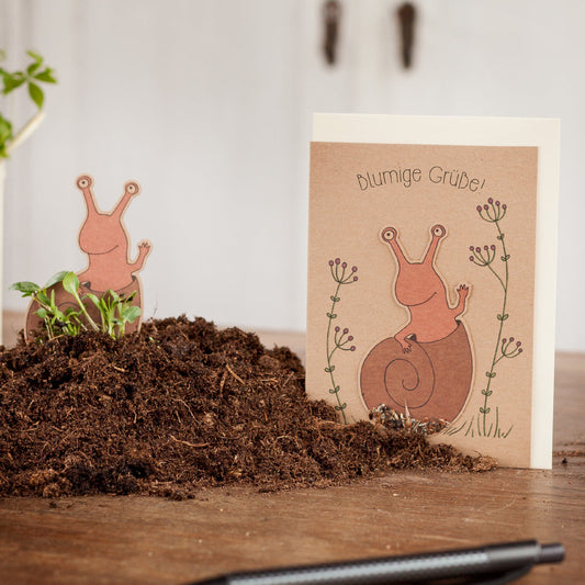 Grußkarte "Schnecke"