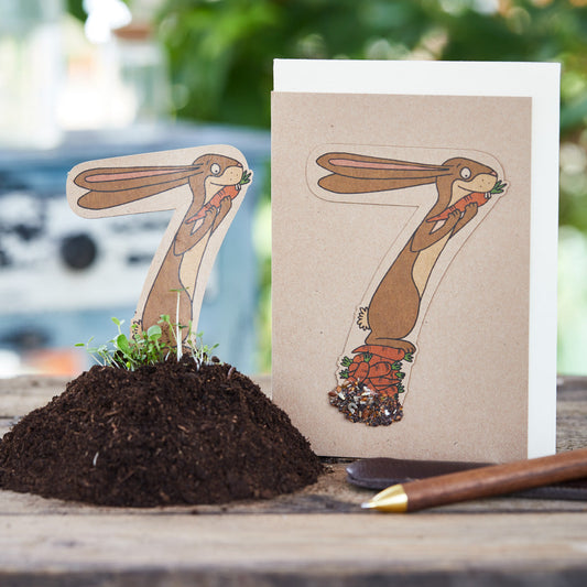 Geburtstagskarte "Sieben"