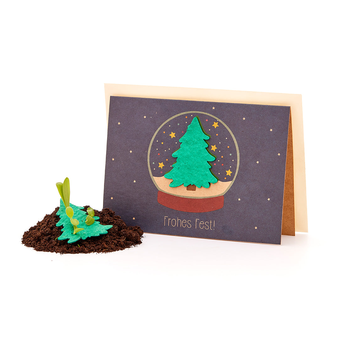 Weihnachtskarte "Schneekugel"