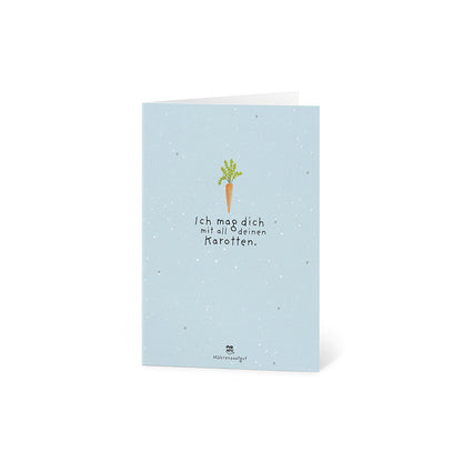 Grußkarte - Ich mag dich mit all deinen Karotten