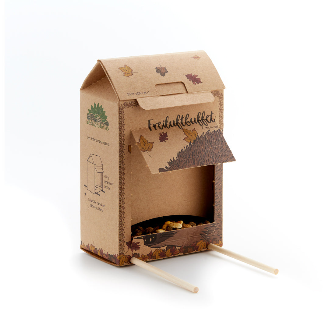 Freiluftbuffet für Igel