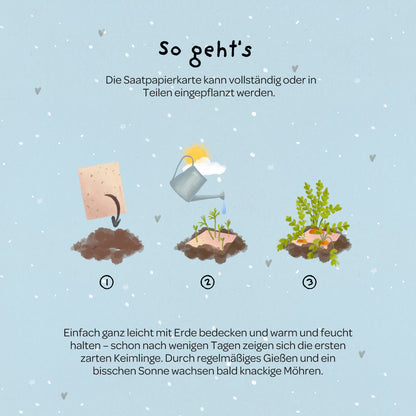 Grußkarte - Ich mag dich mit all deinen Karotten