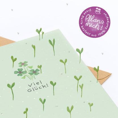 Grußkarte - Viel Glück!