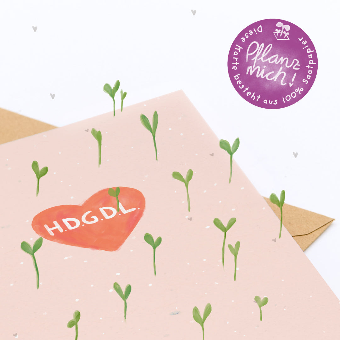 Grußkarte - HDGDL - Hab dich ganz doll lieb