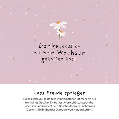 Pflanzkästchen - Danke wachsen