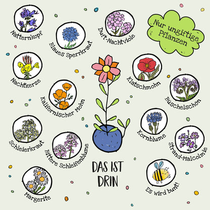 10x5 Blumenmurmeln im Tütchen – Blumenschatz