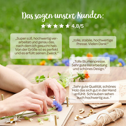 Blumenpresse für Blumen, Blüten & Co.