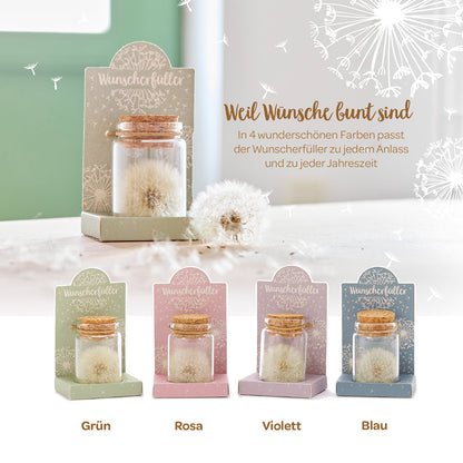 Wunscherfüller – Pusteblume im Glas