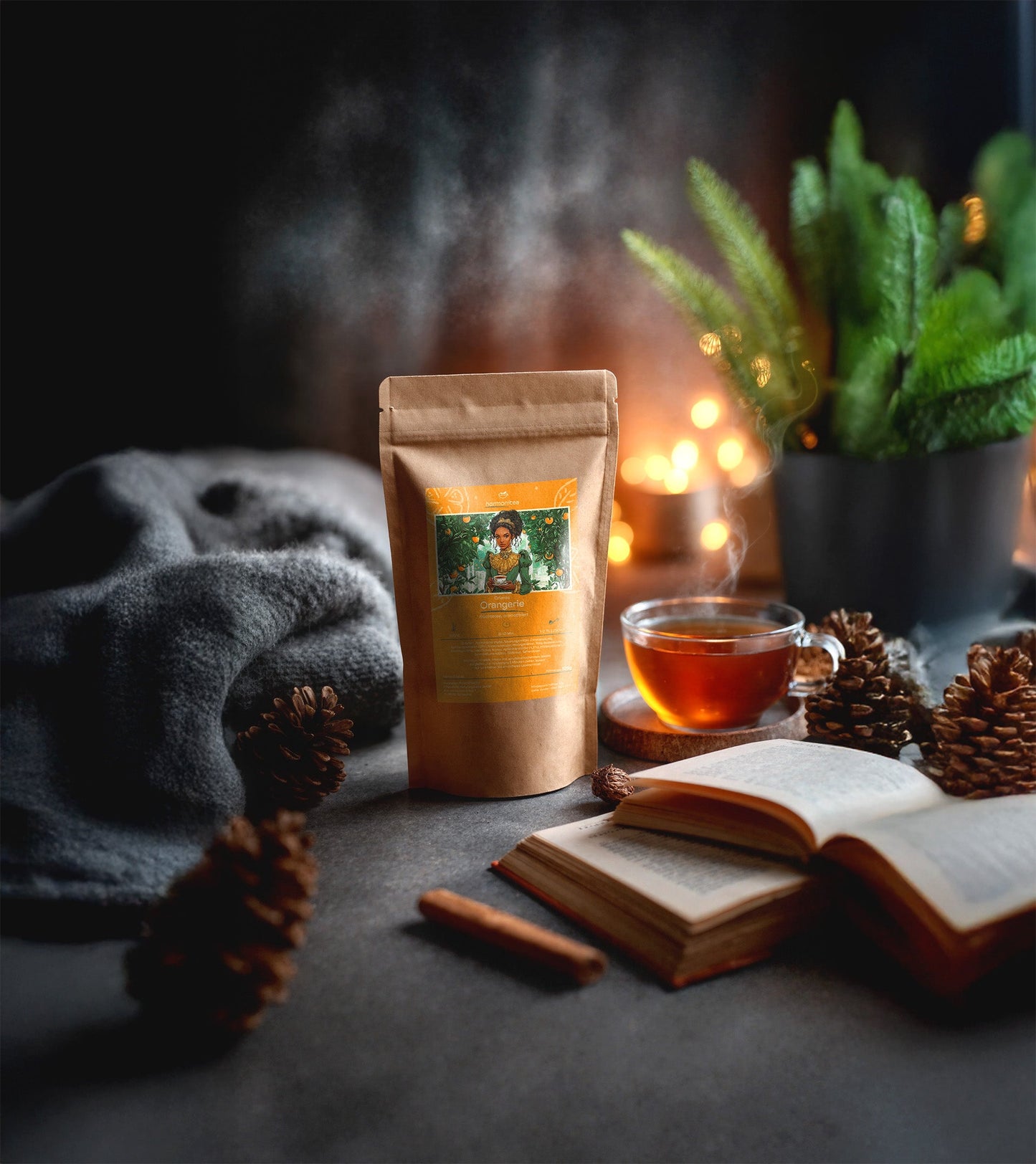 Orianas Orangerie, Tee mit Apfelsine-Basilikum