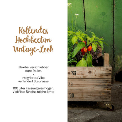 Rollendes Hochbeet aus Zwiebelsieben