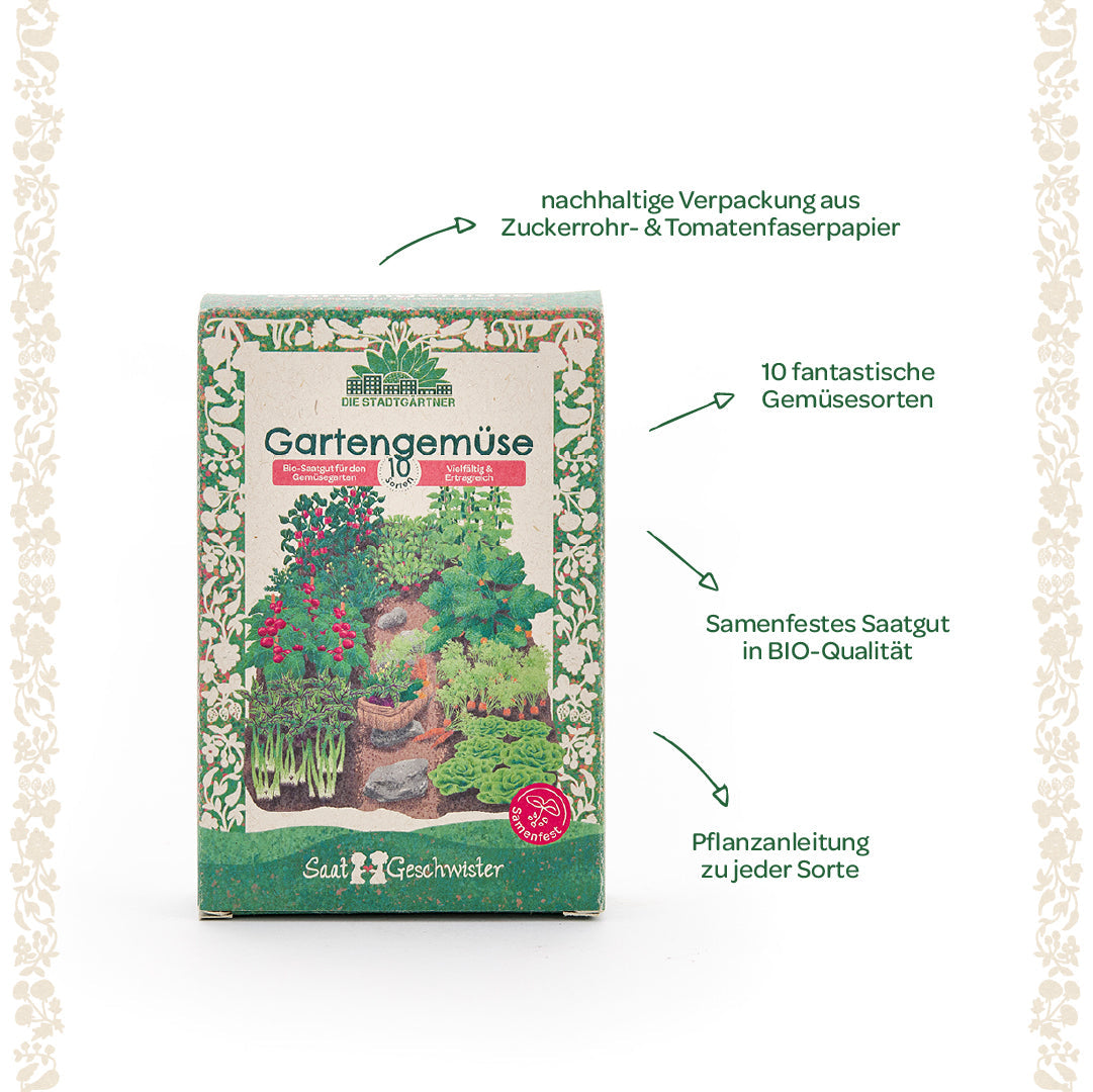 BIO-Saatgut-Set "Gartengemüse"