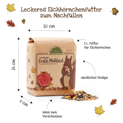 Große Mahlzeit – 1 L Eichhörnchenfutter