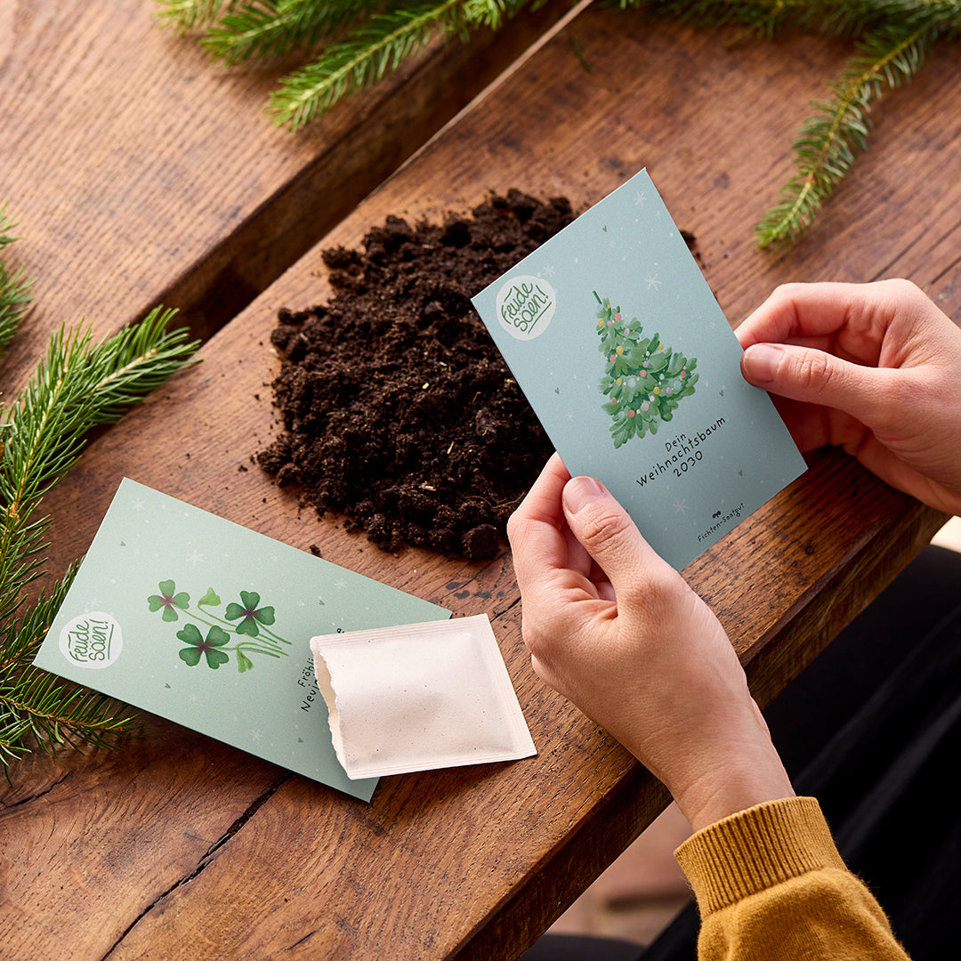 Glücksklee-Saatgut "Dein Neujahrsgruß"