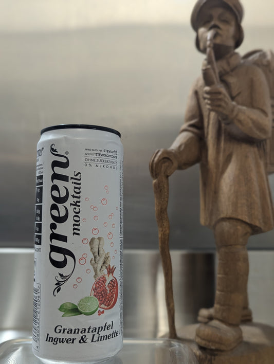 Mocktail Green Pomegranate-Ginger-Lime - Spicy, fresh &amp; alcohol-free