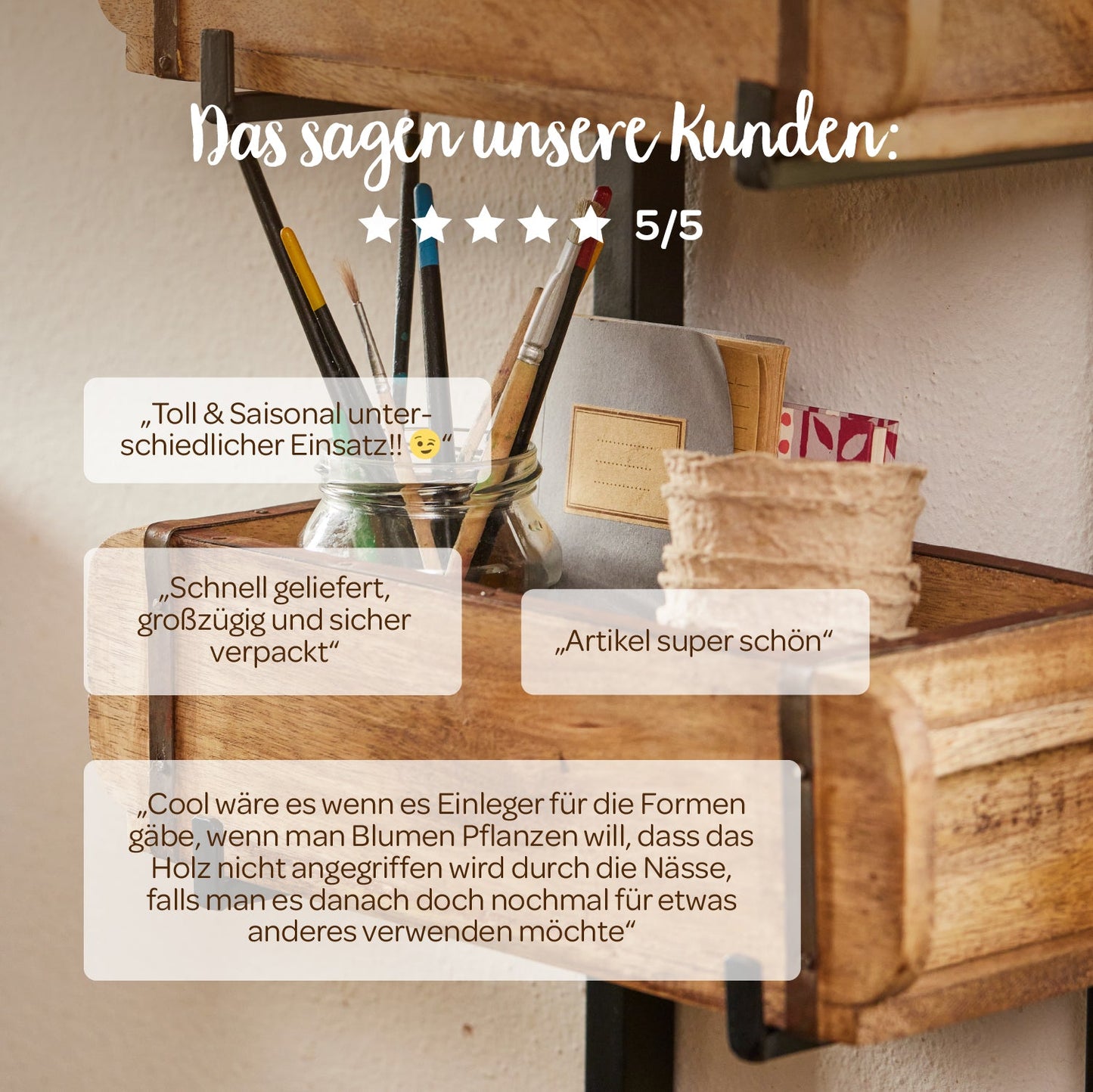 Set: 6 Ziegelformen mit 2 Ständern