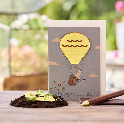 Osterkarte "Blumige Grüße"